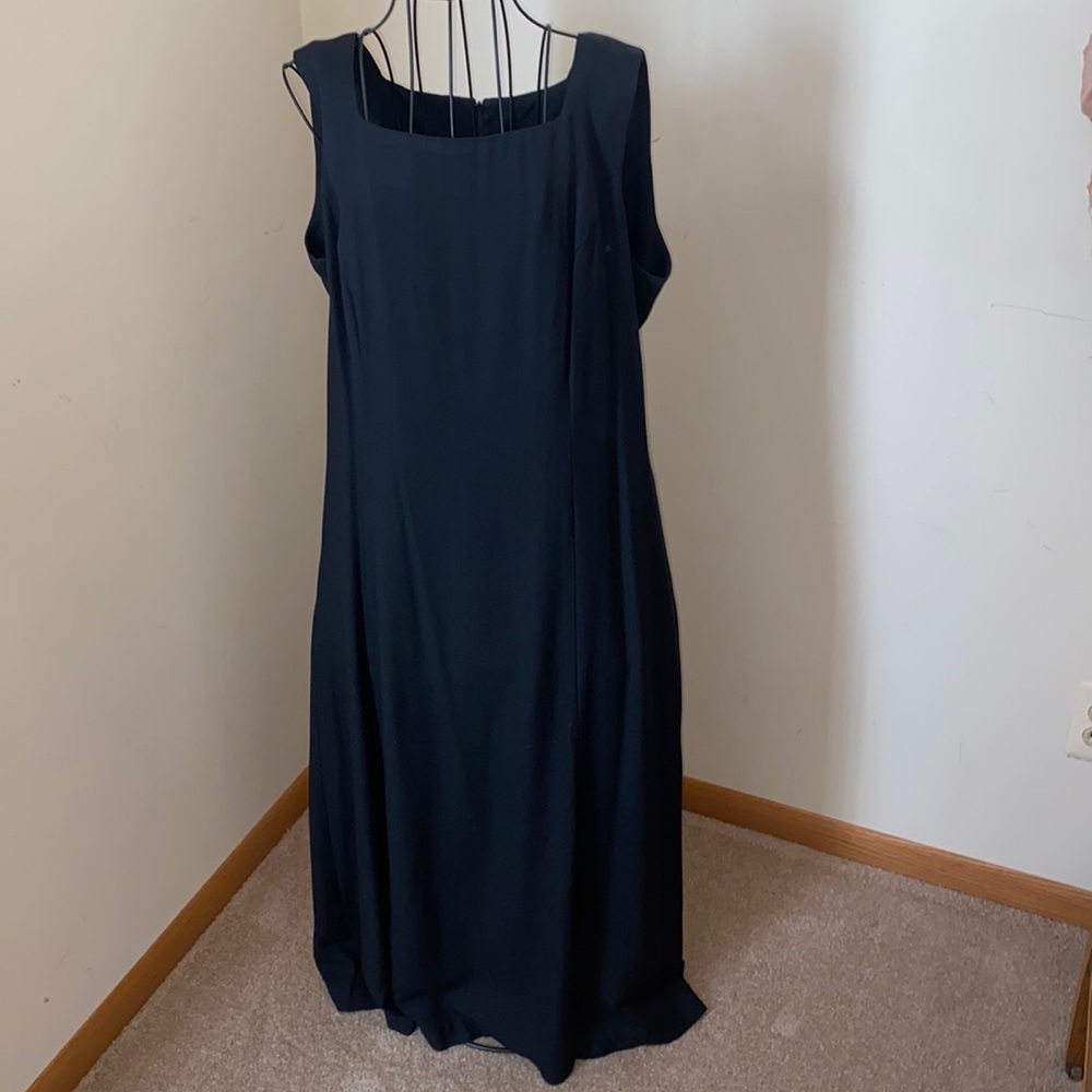 1990’s Michael Blair New York black princess seam tank dress with back zipper